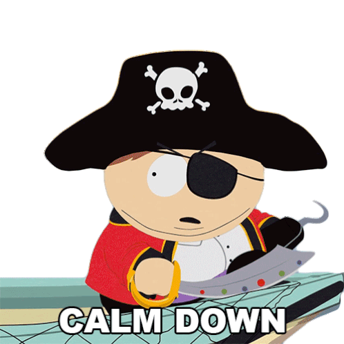 Calm Down Eric Cartman Sticker - Calm Down Eric Cartman South Park Stickers