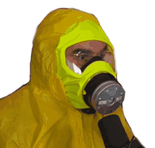 akaruu yellow suit protection man mask