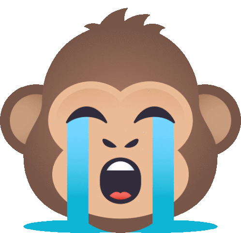 Crying Monkey Monkey Sticker - Crying Monkey Monkey Joypixels Stickers