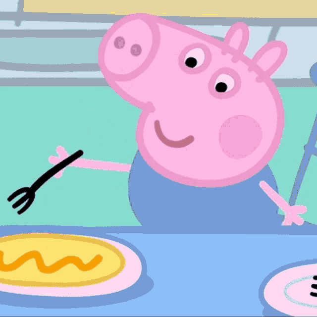 George Pig Peppa Pig GIF - George Pig Peppa Pig Pancake - Discover & Share  GIFs