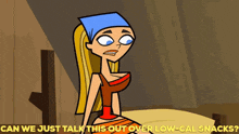 Total Drama Island Lindsay GIF - Total Drama Island Lindsay Can We Just Talk This Out Over Low Cal Snacks GIFs