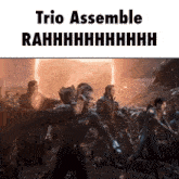 Avengers Assemble Trio GIF - Avengers Assemble Trio Rahhhhh GIFs