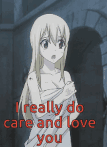 Fairy Tail Really Do Care GIF - Fairy Tail Really Do Care Love You GIFs
