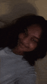 a close up of a woman 's face with her eyes closed