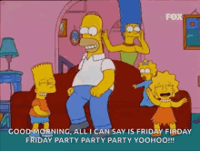 the simpsons dance family good morning friday