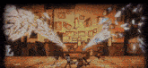 a video game scene with the letter l on the bottom
