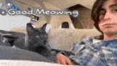 Good Meowing Aidan Morning GIF - Good Meowing Aidan Morning Aidan Gallagher Morning GIFs
