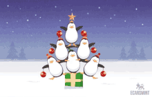 Penguin Penguins GIF - Penguin Penguins Christmas Tree GIFs