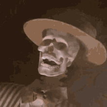 Skeleton Laugh GIF - Skeleton Laugh Hat GIFs