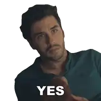 a man with a beard is holding a stuffed animal and says " yes "