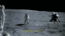Man On The Moon Astronaut GIF - Man On The Moon Astronaut Salvem O Amor GIFs
