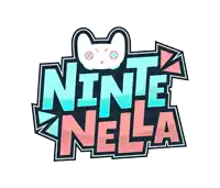 a logo that says nine nella with a cat on it