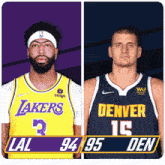 Los Angeles Lakers (94) Vs. Denver Nuggets (95) Third-fourth Period Break GIF - Nba Basketball Nba 2021 GIFs
