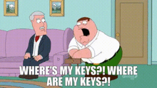 Family Guy Peter Griffin GIF - Family Guy Peter Griffin Wheres My Keys GIFs