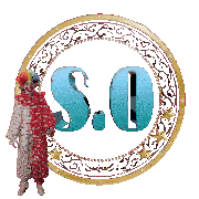 a clown in a red and white polka dot outfit stands in front of a logo that says s.o.
