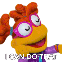 I Can Do That Baby Skeeter Sticker - I Can Do That Baby Skeeter Muppet Babies Stickers