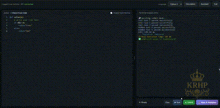 a screenshot of a computer screen with a crown on the bottom right corner