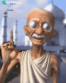 Pointing Upward Gandhi Jayanti GIF - Pointing Upward Gandhi Jayanti Gifkaro GIFs