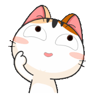 a cartoon cat is making a funny face with its hand on its face
