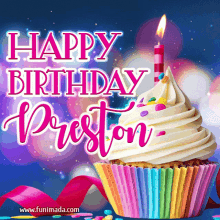 Happy Birthday Preston GIF - Happy Birthday Preston Cupcake GIFs