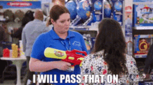 Superstore Dina Fox GIF - Superstore Dina Fox I Will Pass That On GIFs