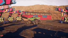 a monster truck with the word scorpion on the side of it