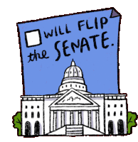 Flip The Senate Senate Sticker - Flip The Senate Senate Senate Race Stickers