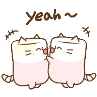 Marshmallow Cat Sticker - Marshmallow Cat Pink And White Stickers