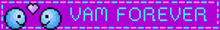 a purple background with a smiley face and the words " van forever "