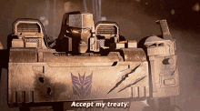 transformers megatron accept my treaty treaty war for cybertron siege
