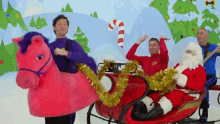 happy merry singing santa sleigh