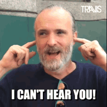 Travis Fran Healy GIF - Travis Fran Healy I Cant Hear You GIFs