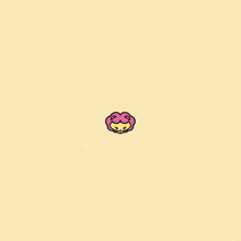 a cartoon drawing of a lion with pink fur