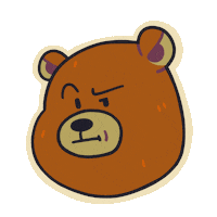 Thinking Bear Sticker - Thinking Bear Stickers