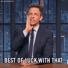 Seth Meyers Best Of Luck GIF - Seth Meyers Best Of Luck Good Luck GIFs