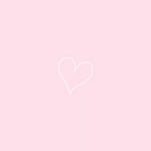 a small white heart on a pink background .
