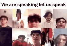 we are speaking let us speak talking boys guys let us talk