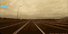 a picture of a highway with a crying face and the date 27/01/2016