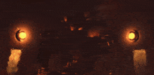 a computer generated image of a nuclear explosion with a few people in the foreground