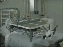 table tennis sport funny hospital old
