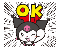a cartoon character with a skull and the word ok on it