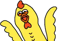 a cartoon of a chicken with a red crest