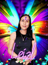 a picture of a woman with the name leizl written on it