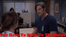 Greys Anatomy Atticus Lincoln GIF - Greys Anatomy Atticus Lincoln You Have To Stick To The Rules GIFs