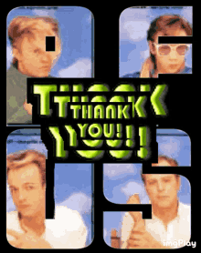 a collage of pictures with the words thank you