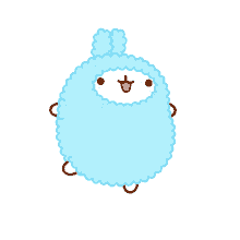 excited molang lively energetic full of energy