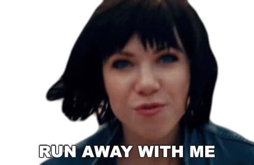 Run Away With Me Carly Rae Jepsen Sticker - Run Away With Me Carly Rae Jepsen Run Away With Me Song Stickers