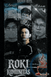 a poster that says ' roki komunitas ' on the top