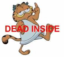 Dead Inside Garfield GIF - Dead Inside Garfield Greek GIFs