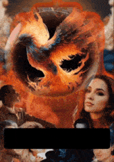a painting of a phoenix with the word montana on the bottom right